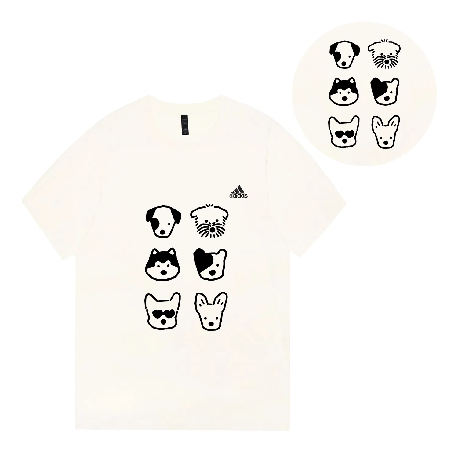 Женская футболка с логотипом Adidas MUST HAVES, Ecru — фото 3