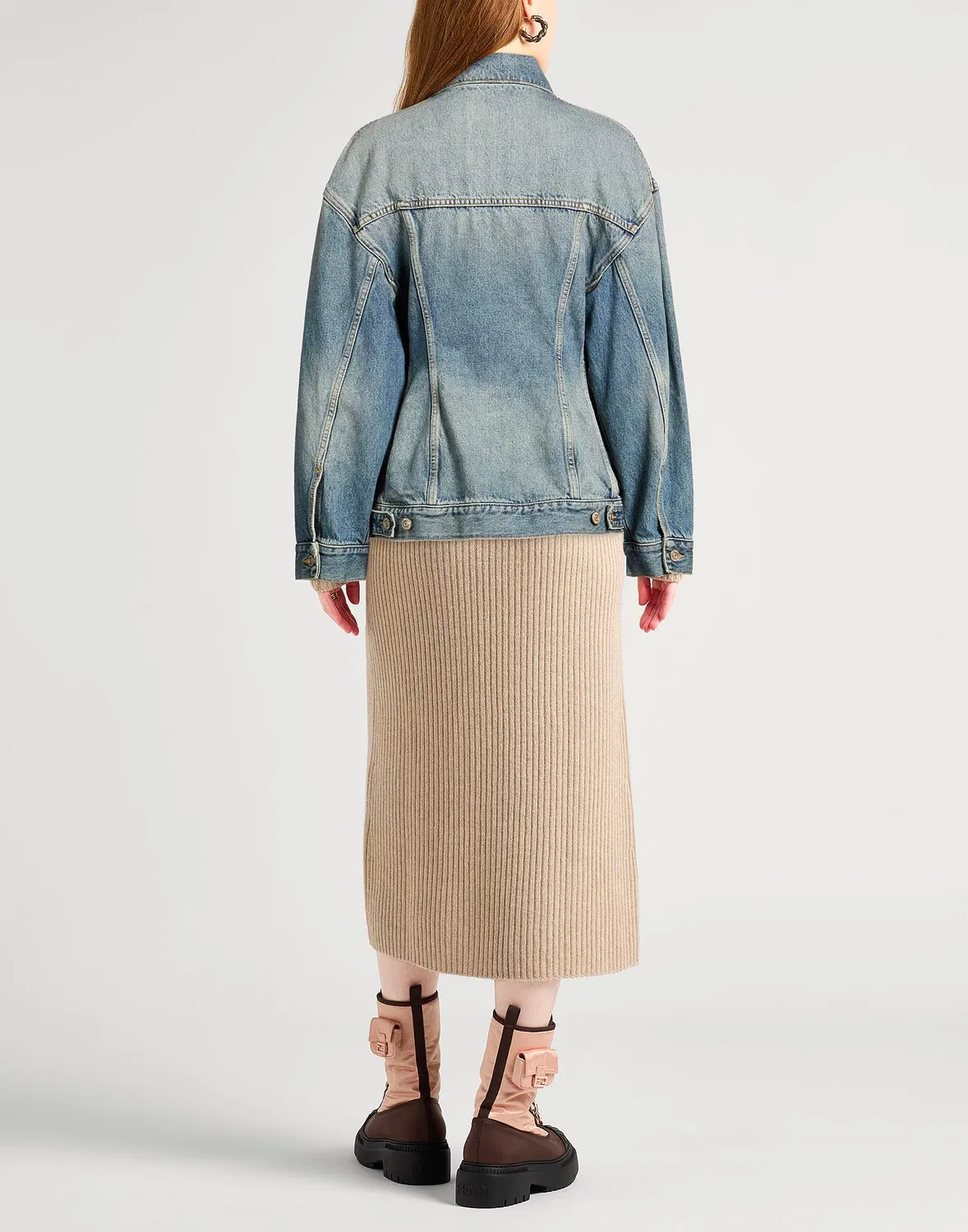 Женская джинсовая куртка с логотипом Balenciaga, синий — фото 3