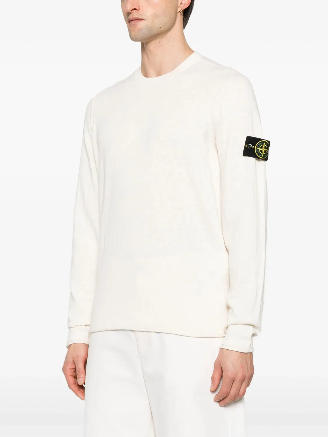 Тонкий Джемпер Из Нейтральной Ткани Stone Island, нейтральные — фото 3