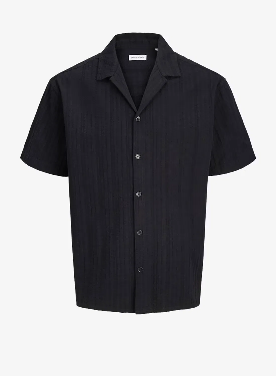 Рубашка с коротким рукавом Jjetyson Resort Regular Fit Jack & Jones Junior, черный