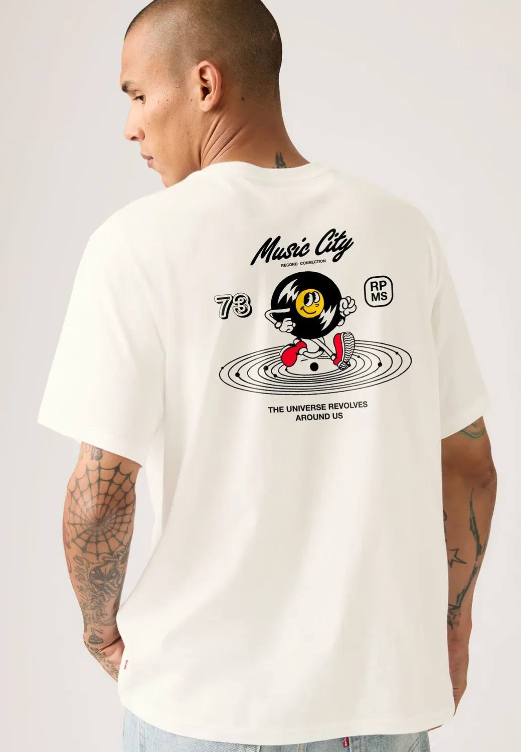 Футболка свободного кроя с принтом Levi'S, Music City 3 Egret Body — фото 3