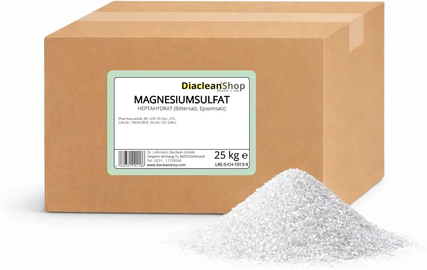 Соль для ванн Английская соль 25 кг, DIACLEANSHOP, Белый