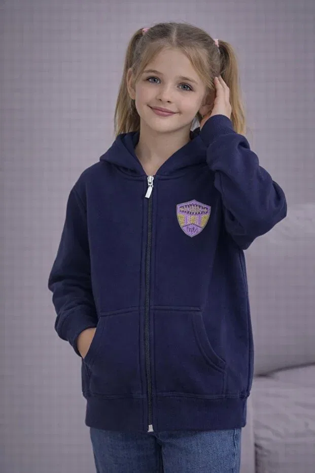 Детская куртка для девочек с капюшоном Put-On-Out Waco, Navy Blue