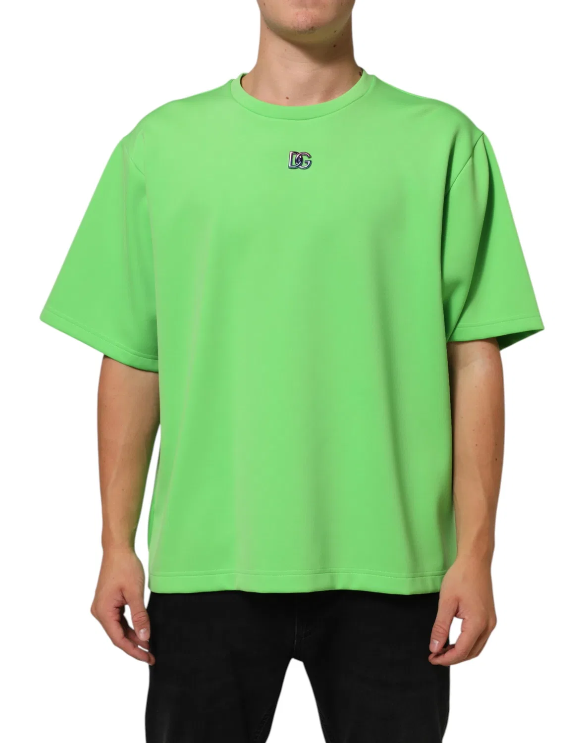 Мужская футболка с логотипом Green Logo Crew Neck Short Sleeves T-shirt Dolce & Gabbana, Green