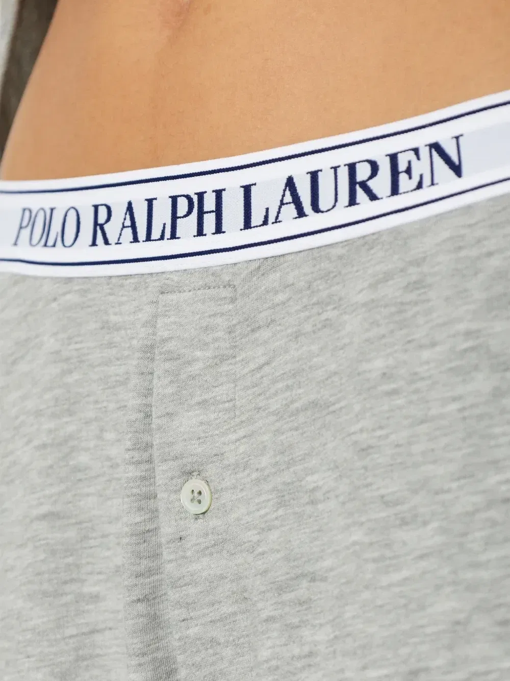 Комплект пижамы из двух частей с вышитым логотипом POLO RALPH LAUREN, серый — фото 2