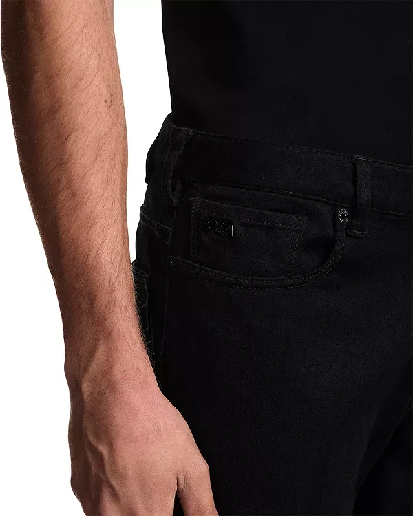Мужские джинсы с зауженным кроем Essential j06 Emporio Armani, Black Denim — фото 4