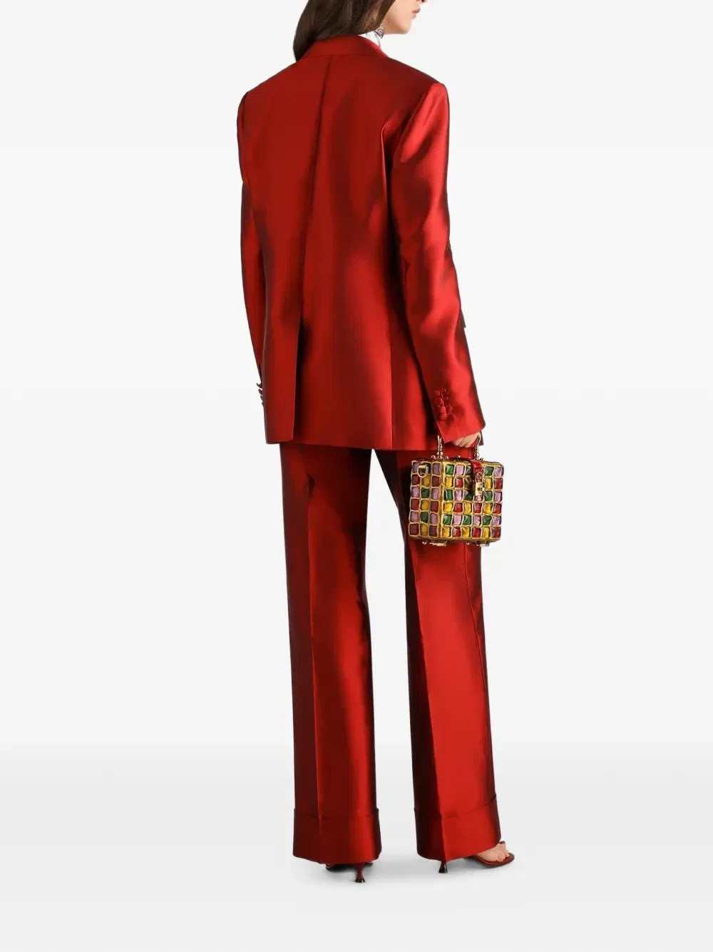Двубортный блейзер Mikado Dolce & Gabbana, красный — фото 3