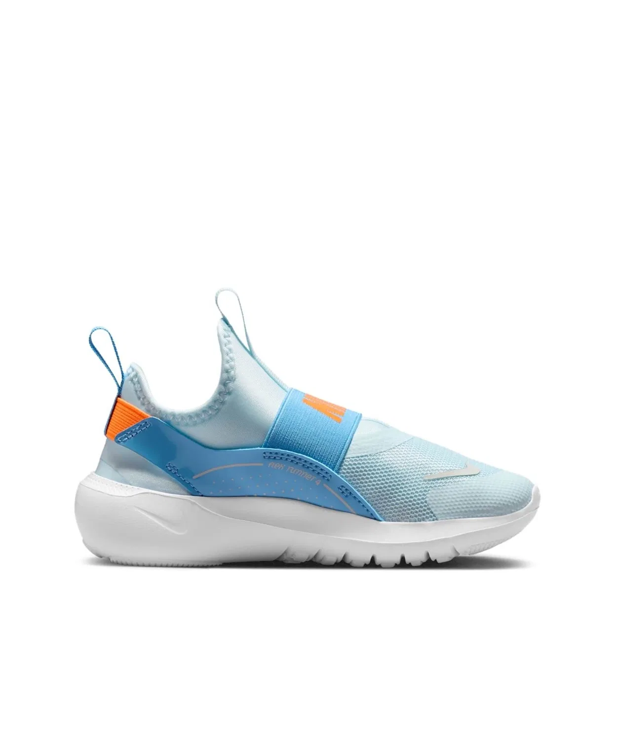 Детские кроссовки без шнурков Flex Runner 4 Little Kids' Shoes NIKE, Glacier Blue — фото 3