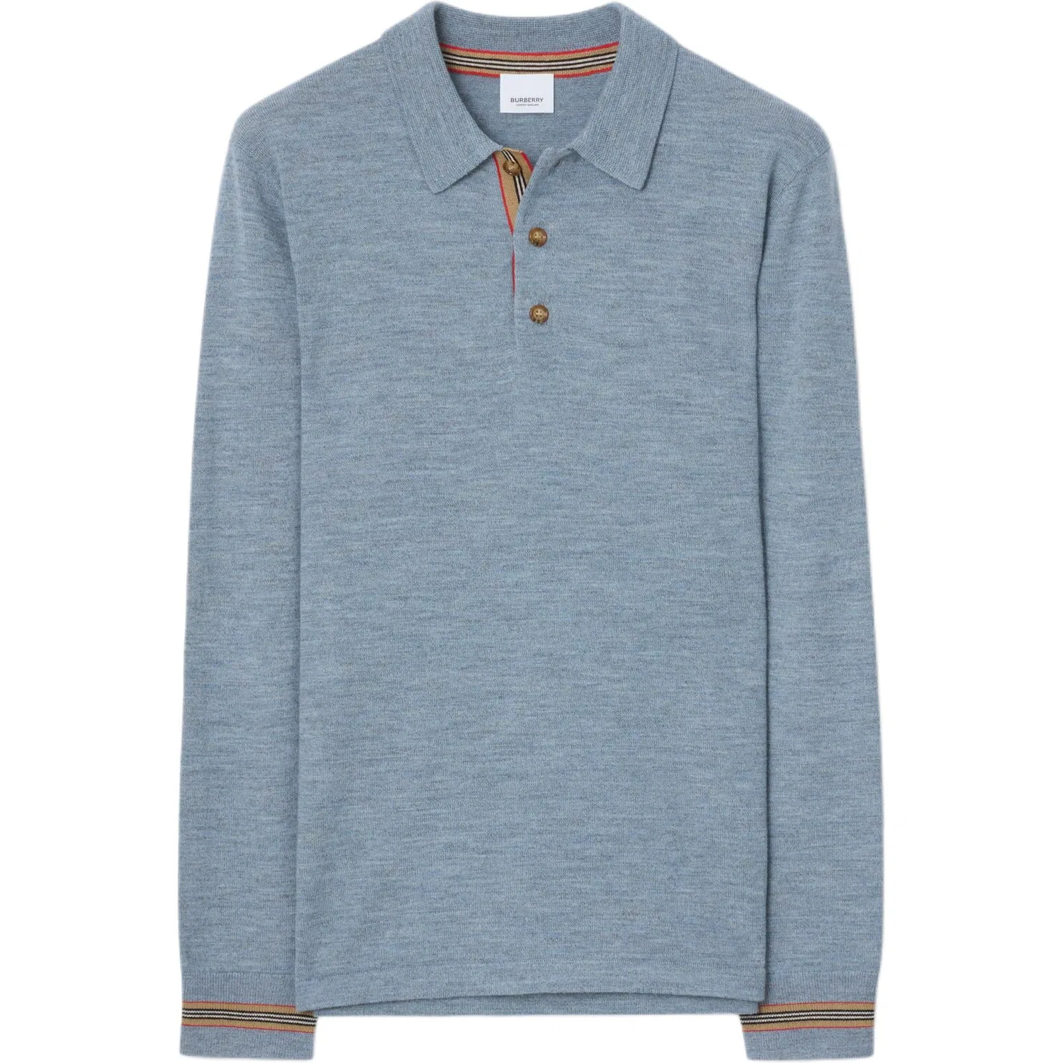 Мужской свитер с поло-воротником Medium Blue Burberry