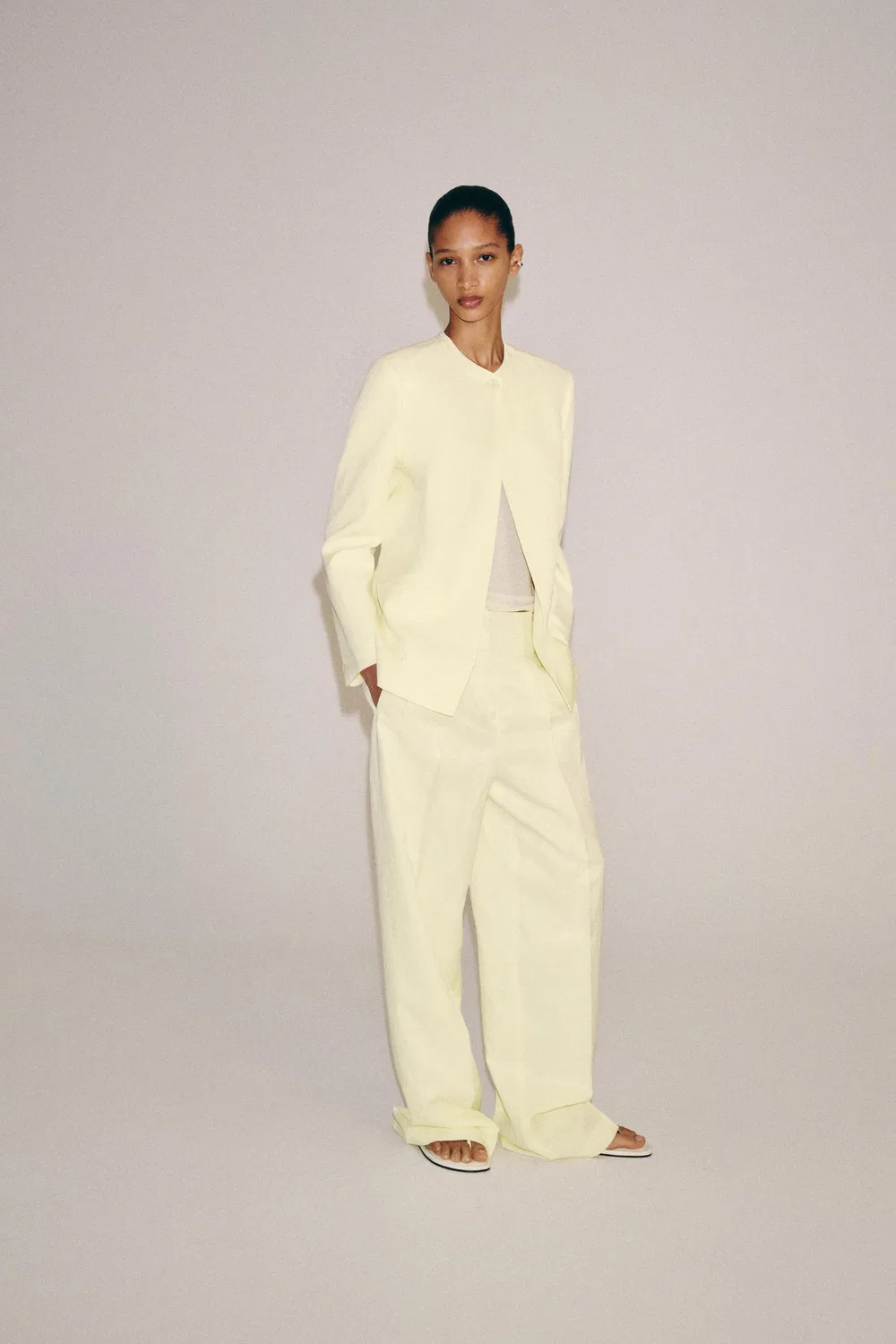 Прямой пиджак из коллекции ZW ZARA, Yellow