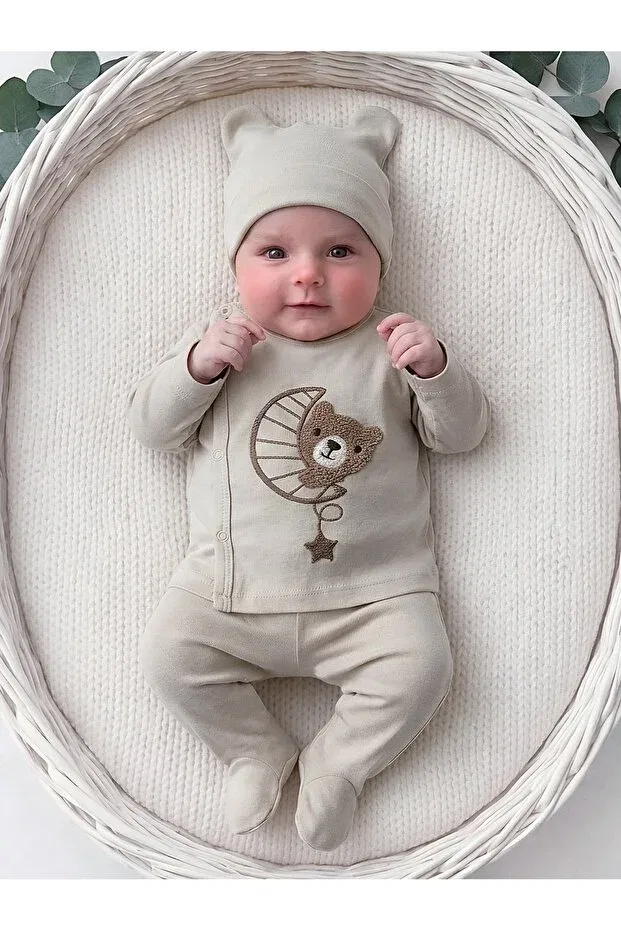 Детский комплект для выписки 3 предмета Panfilia, Beige-Brown