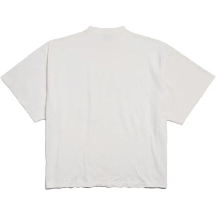 Футболка хлопковая с круглым вырезом Balenciaga, White — фото 3