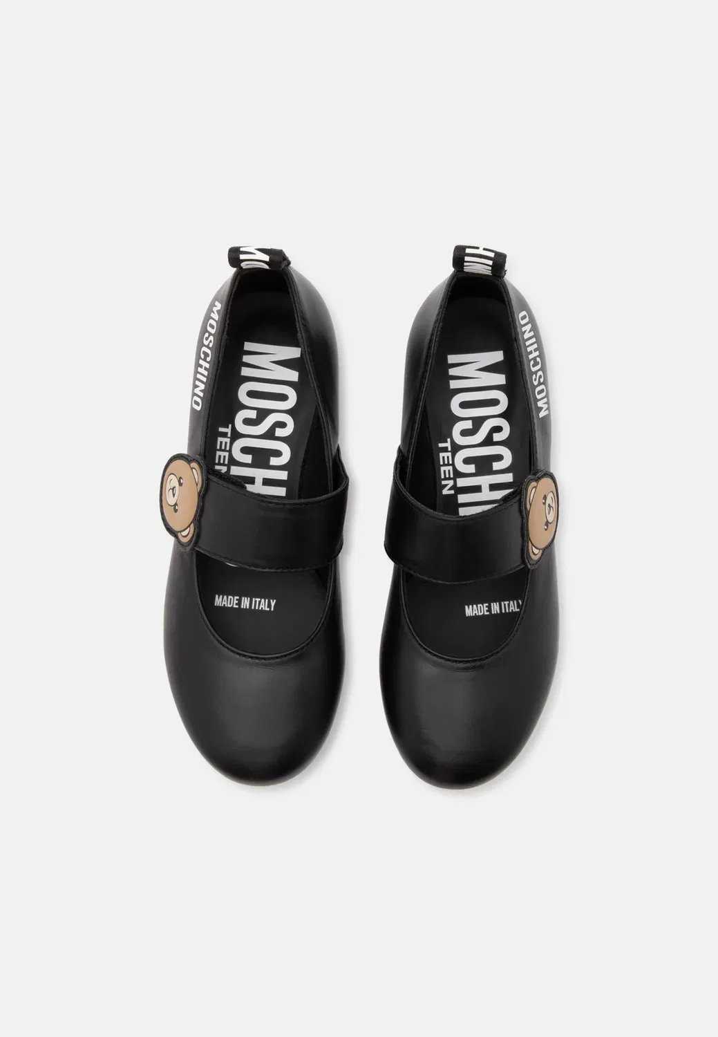 Балетки с ремешком на щиколотке Moschino, Black — фото 2