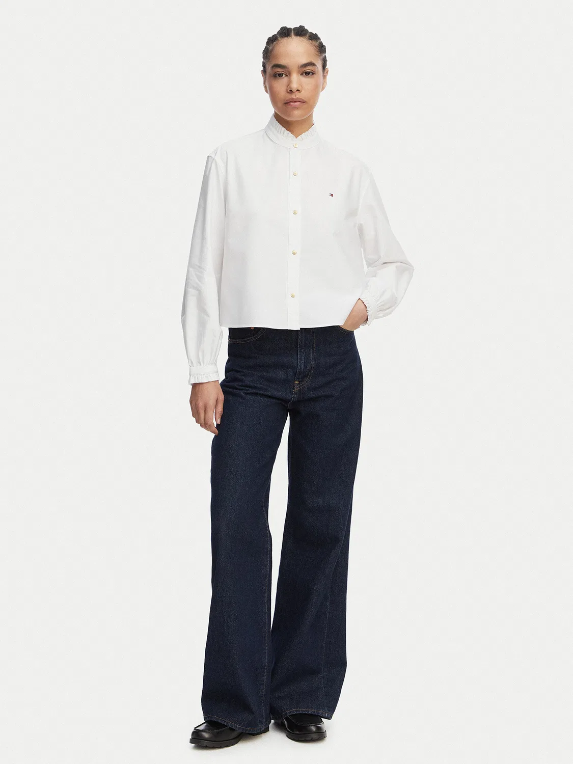 Женская рубашка свободного кроя Oxford Tommy Hilfiger, белый — фото 2