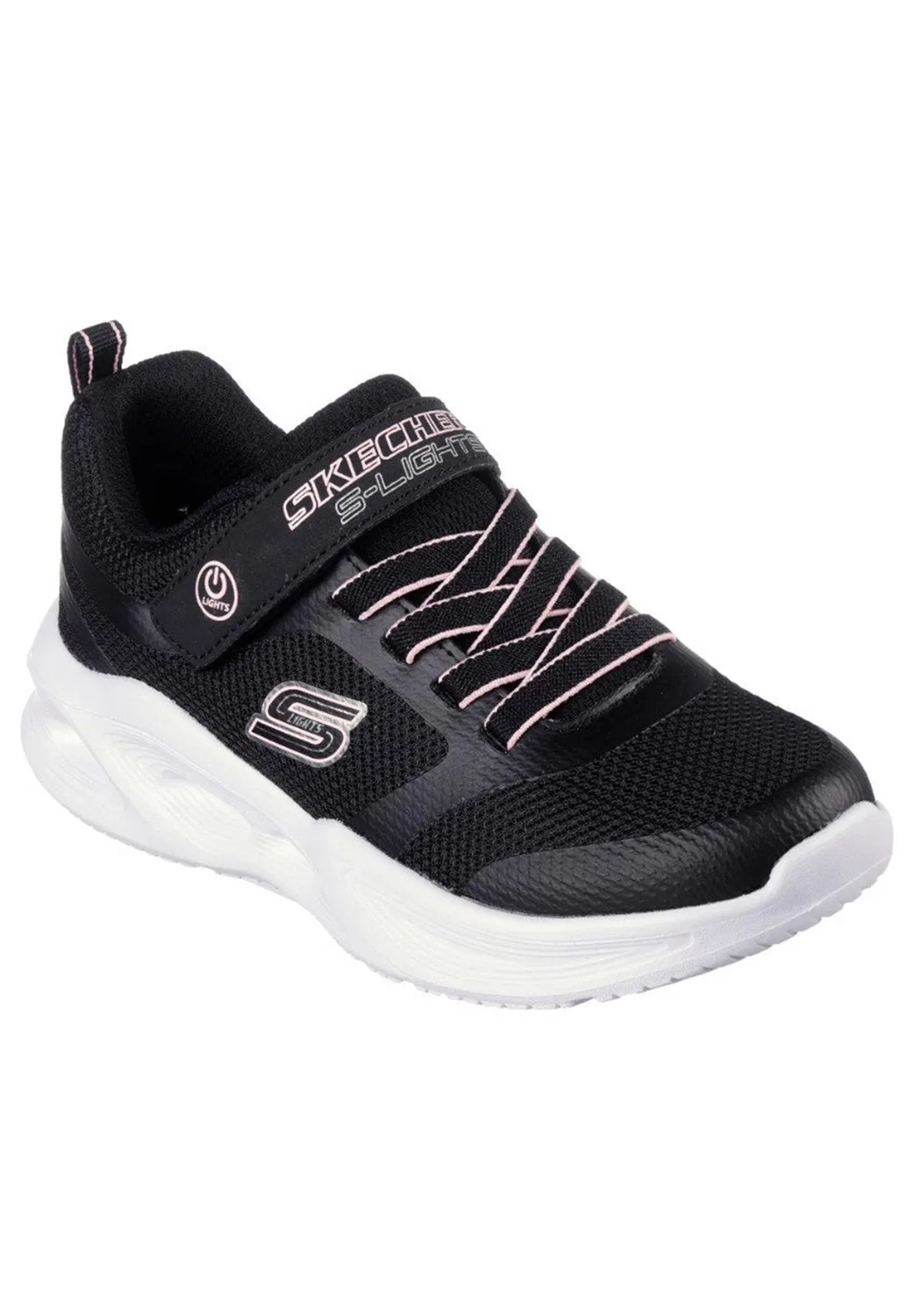 Детские кроссовки для девочек со светящимся дизайном S Lights Solar Glow Skechers, Schwarz