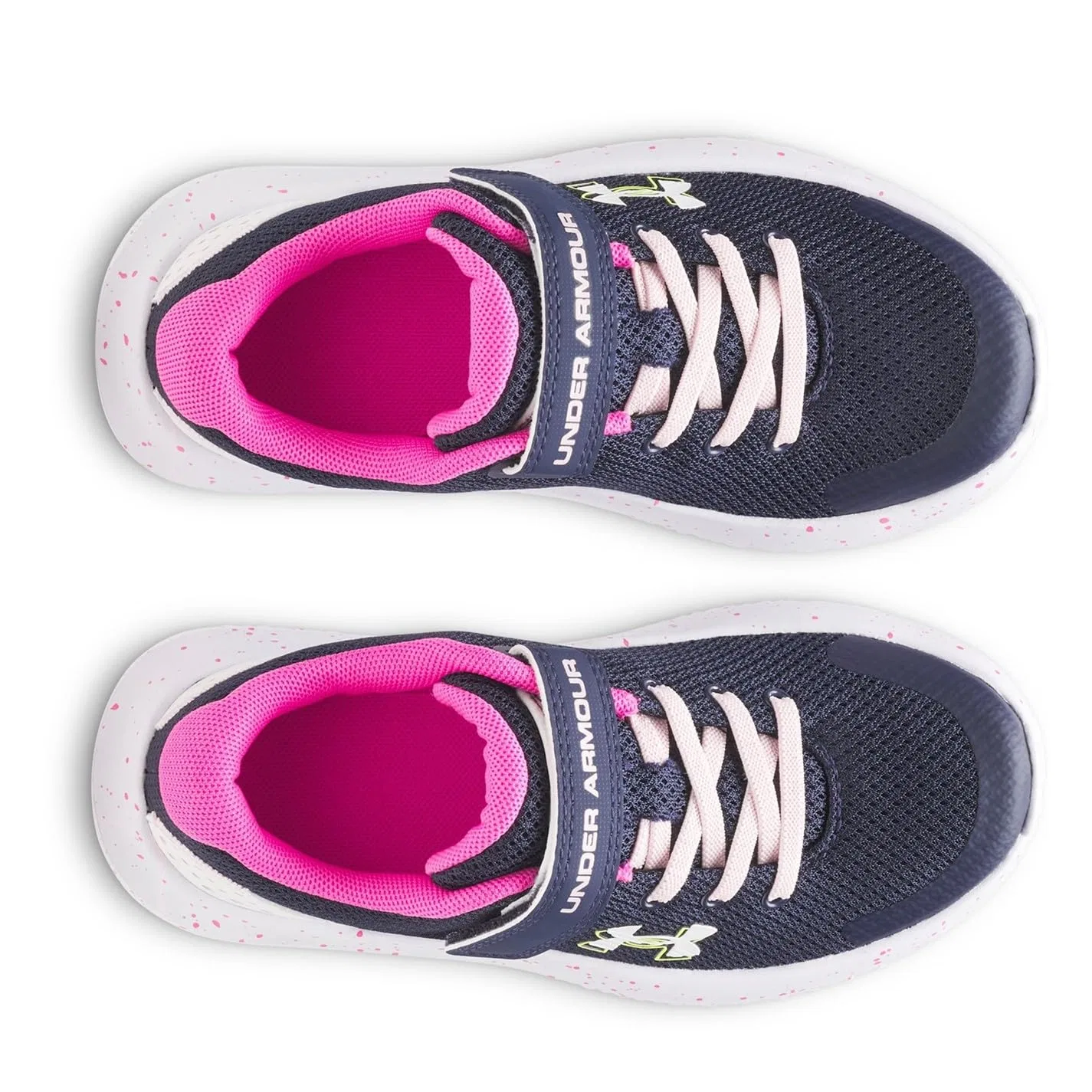 Детские кроссовки для девочек с шнуровкой Ua Bps Surge 4 Ac Under Armour, Navy Pink — фото 4