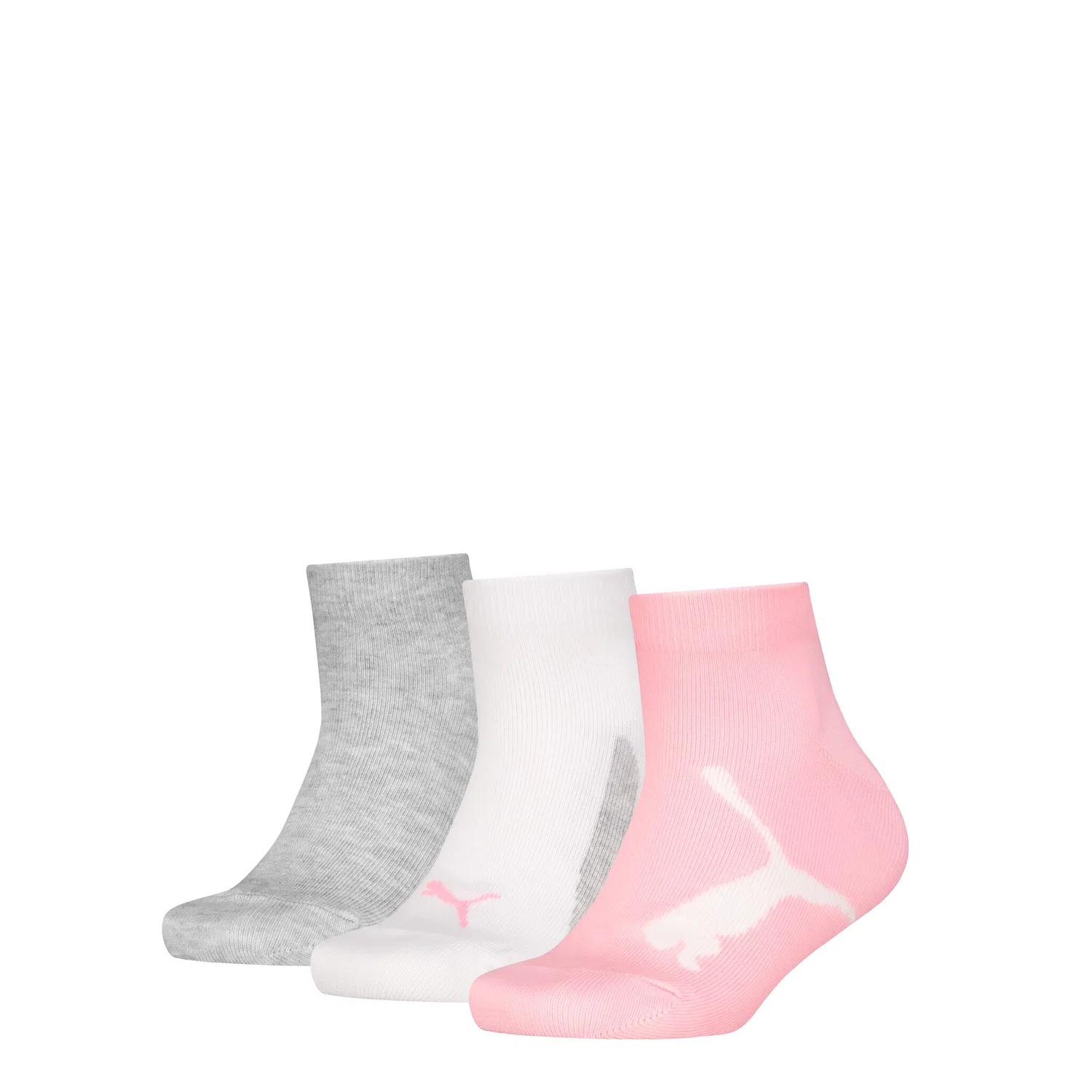 Детские спортивные носки с логотипом PUMA, Pink/Grey