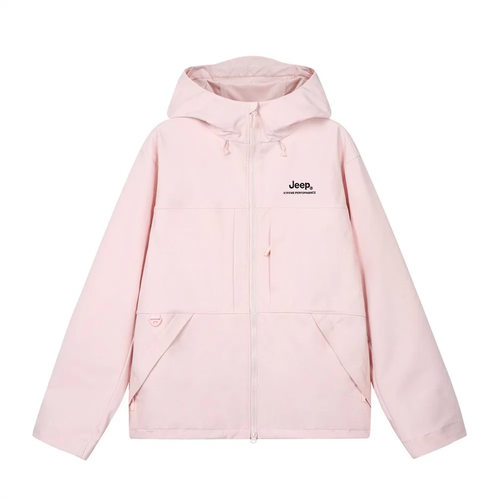 Детская куртка-дождевик с капюшоном, модель Jeep, цвет Peach Pink