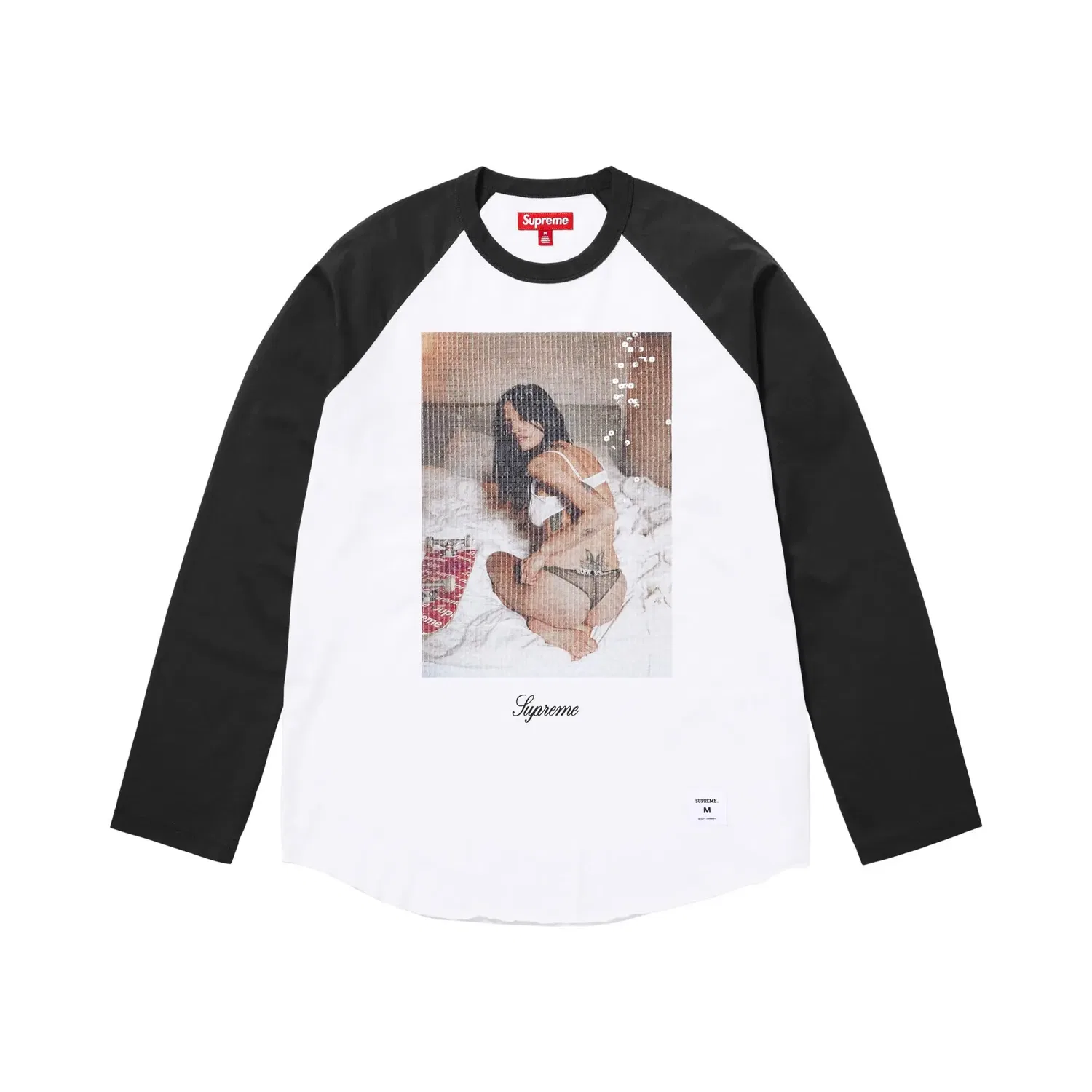 Лонгслив с принтом Supreme x Larry Clark Sequin Raglan, Supreme, Черный