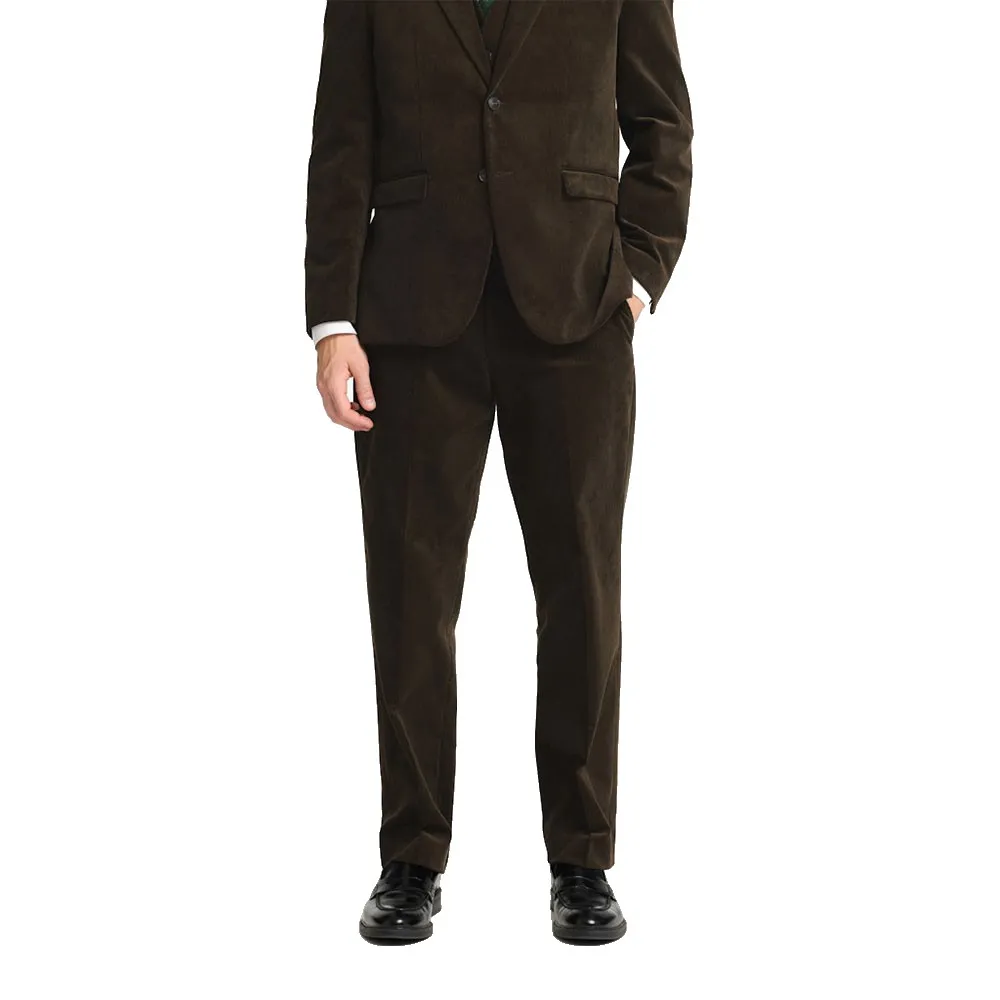 

Выбранные классические брюки из вельвета Reg-Duca Selected, зеленый