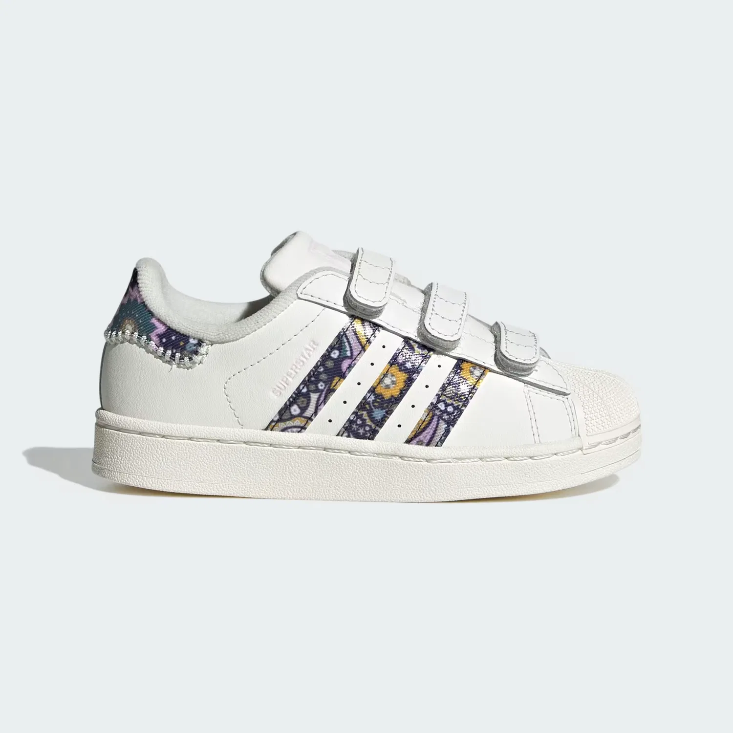 Детские кроссовки на липучках Liberty London adidas Superstar II Comfort Closure Adidas Originals, белый/орхидея/каучук