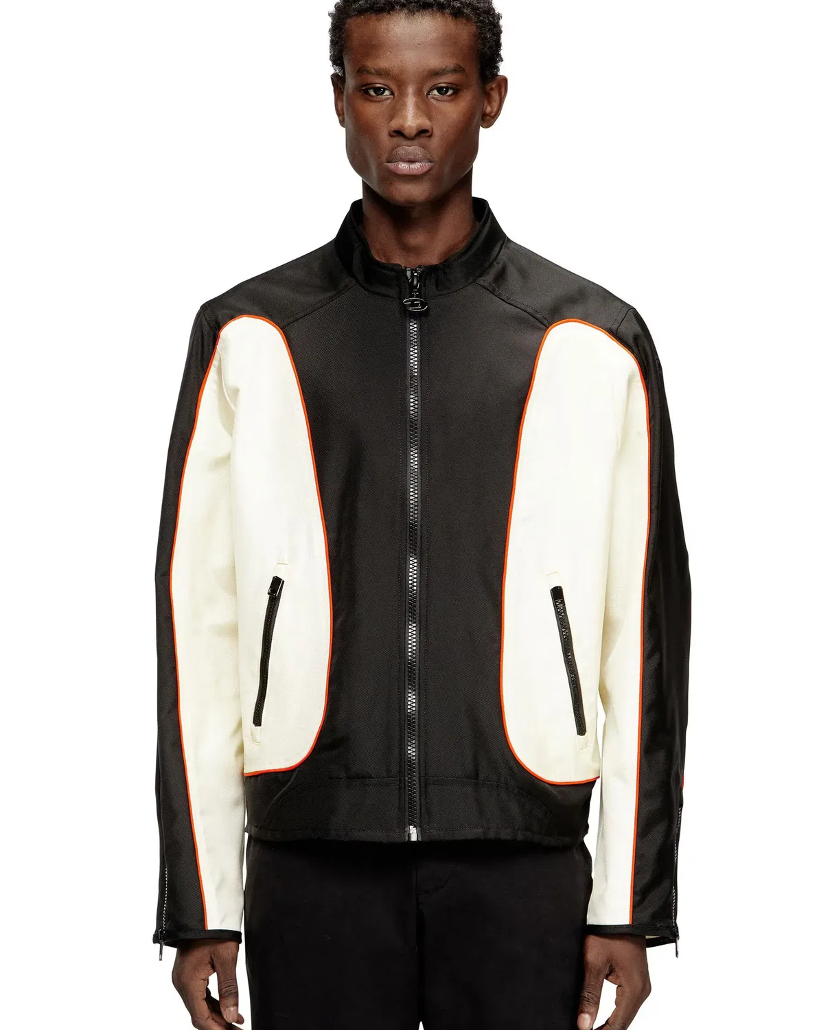 Мужская куртка из нейлона с цветовыми блоками Multicolor Diesel, Multicolor