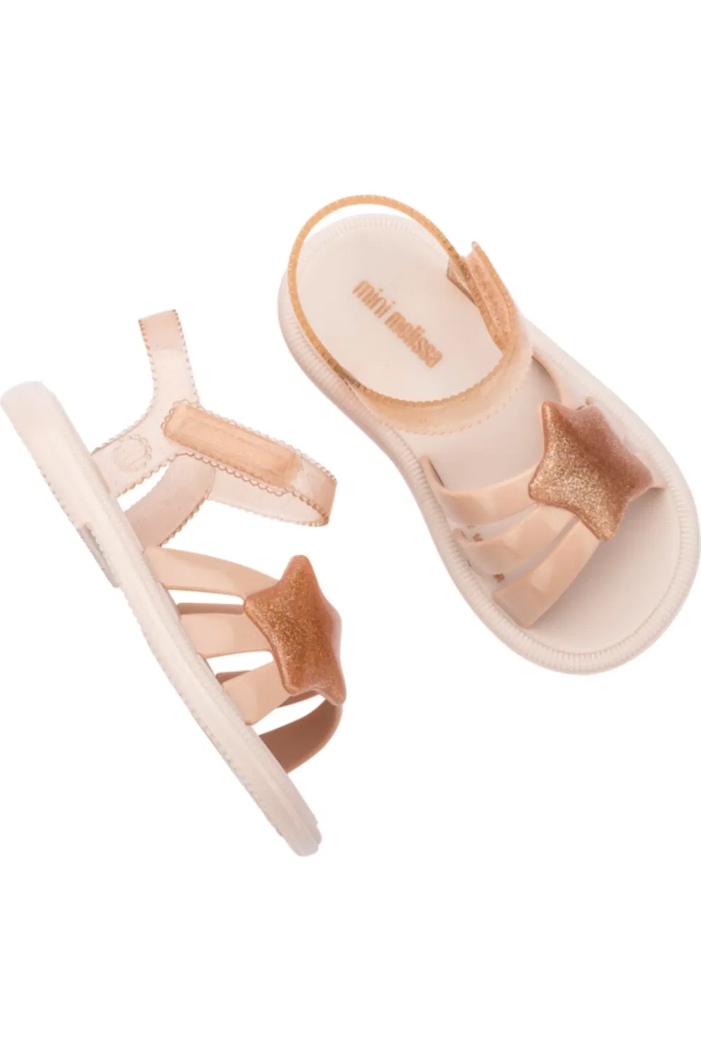 Сандалии детские с блестками Hip Sky Mini Melissa, Beige/Glitter — фото 3