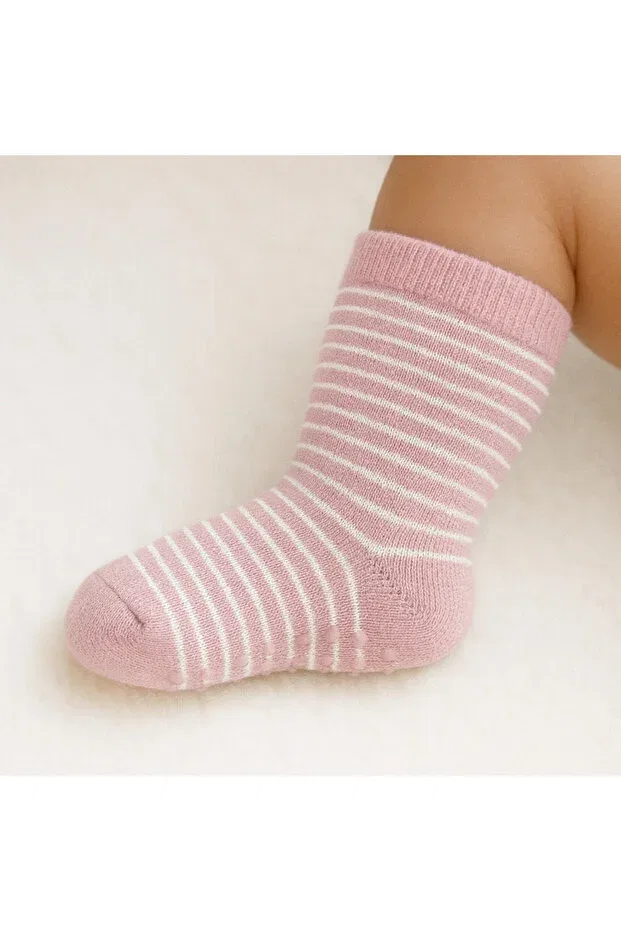 Детский комплект носков для девочек махровый Soft 4-piece baby girl non-slip towel socks set Solde Socks, Multicolor — фото 4