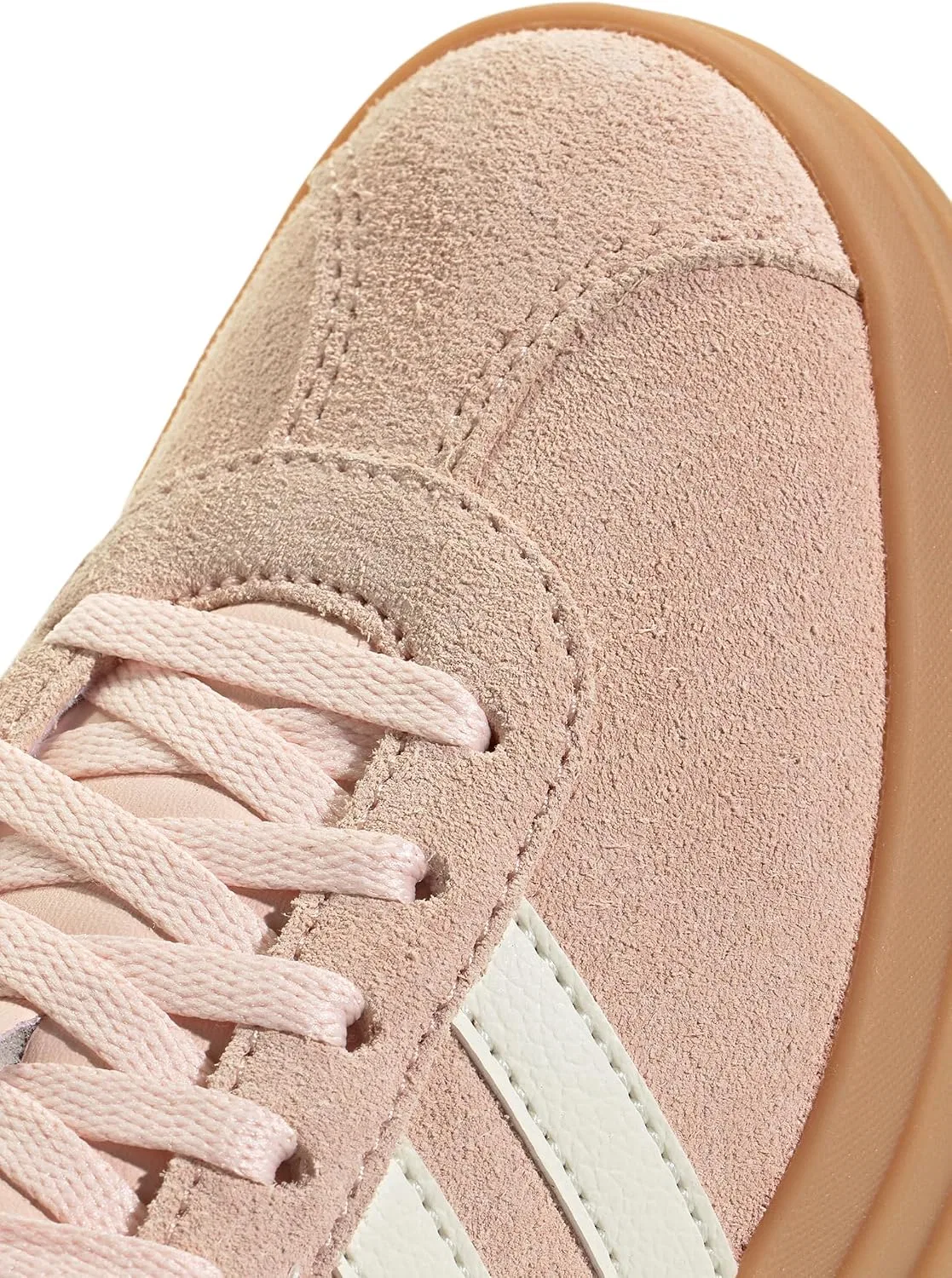 Детские кроссовки для мальчиков с закрытым носком Vl Court Bold adidas, Blush Pink/Off White/Gum — фото 2