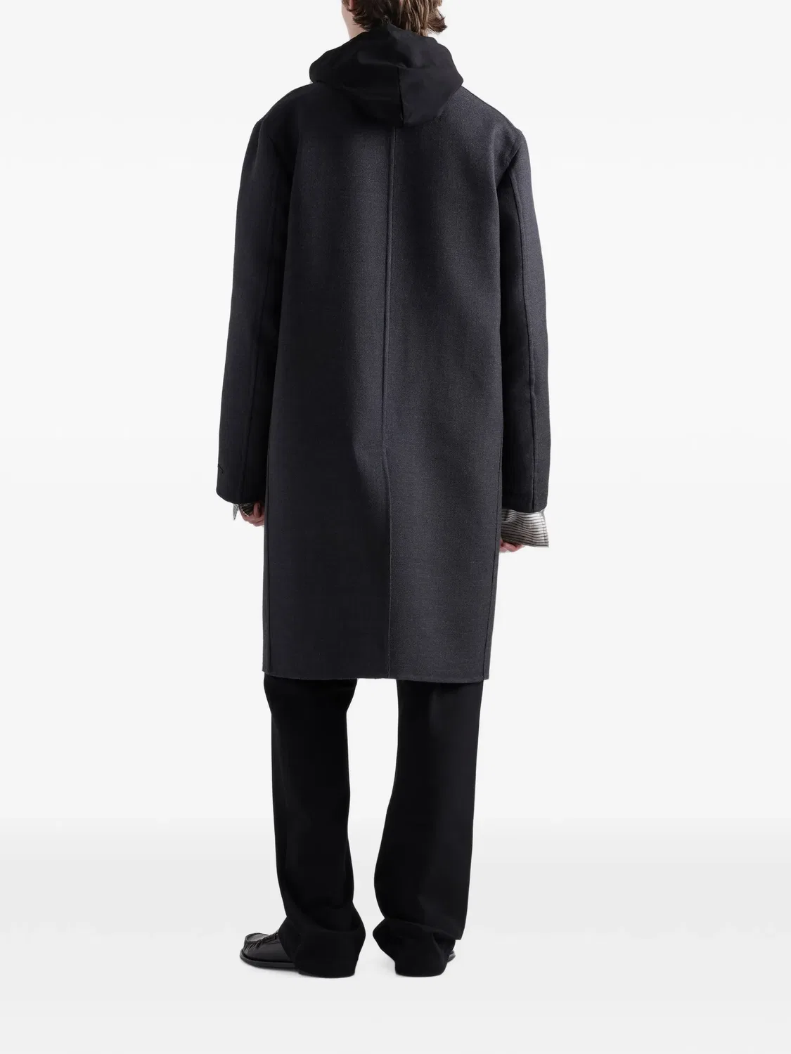 Флисовые брюки с деталями из материала Re-Nylon Prada, черный — фото 3