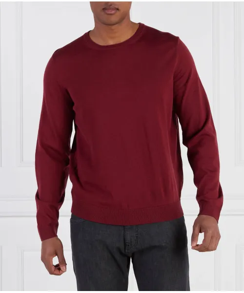 

Шерстяной свитер с перевивочным переплетением Slim fit Boss, красный