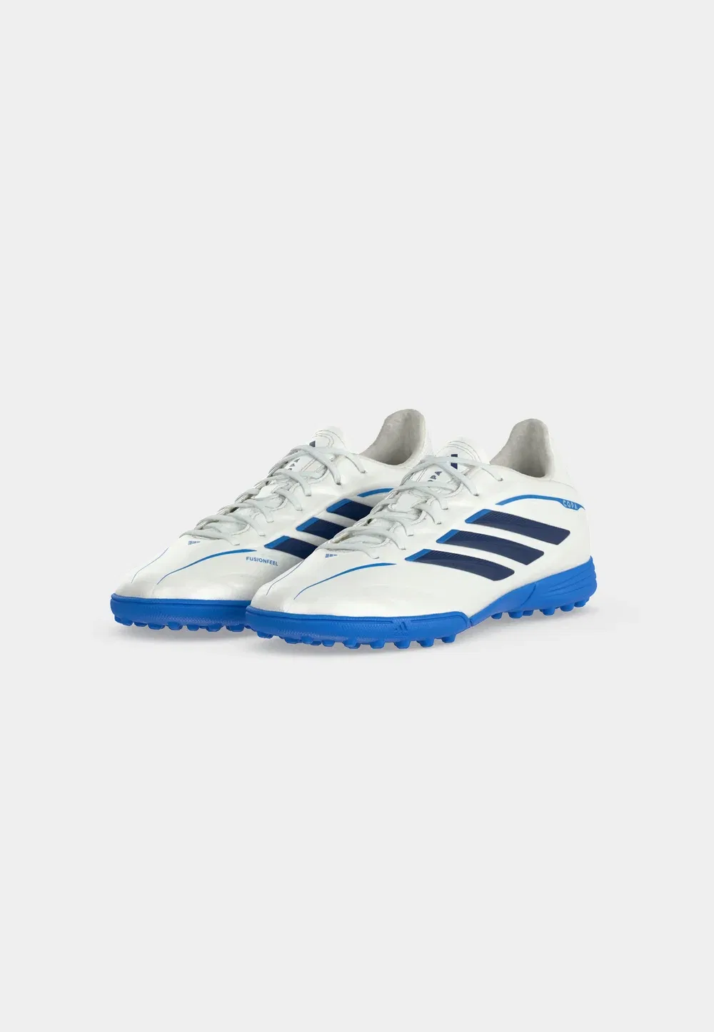 Детские футбольные бутсы Copa Pure IV League Turf унисекс - для искусственных газонов Adidas Performance, White/Metallic/Dark Blue/Lucid Ray Blue — фото 3