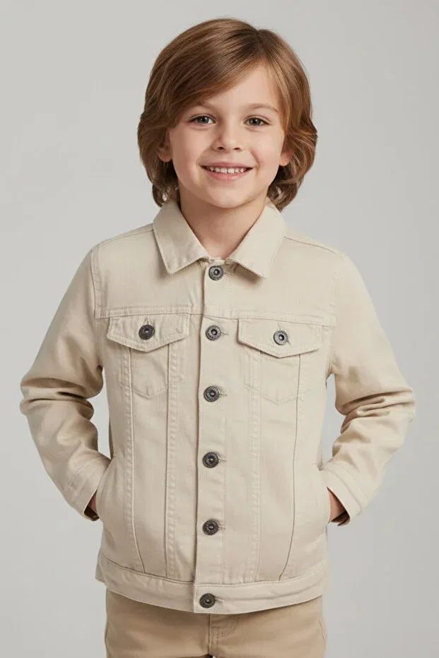 Детская куртка для девочек хлопковая Happy Basic Mutlu Kids, Beige