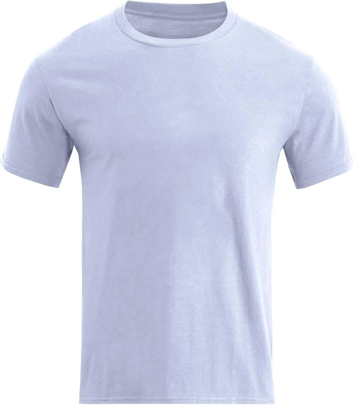 Мужская футболка с круглым вырезом из хлопка, Light Blue — фото 4