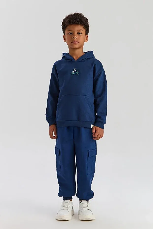 Детские свитшот для мальчиков с капюшоном Nebbati Basic, Navy Blue