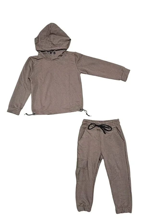 Детский комплект спортивного костюма с капюшоном Mnk Baby&Kids, Brown