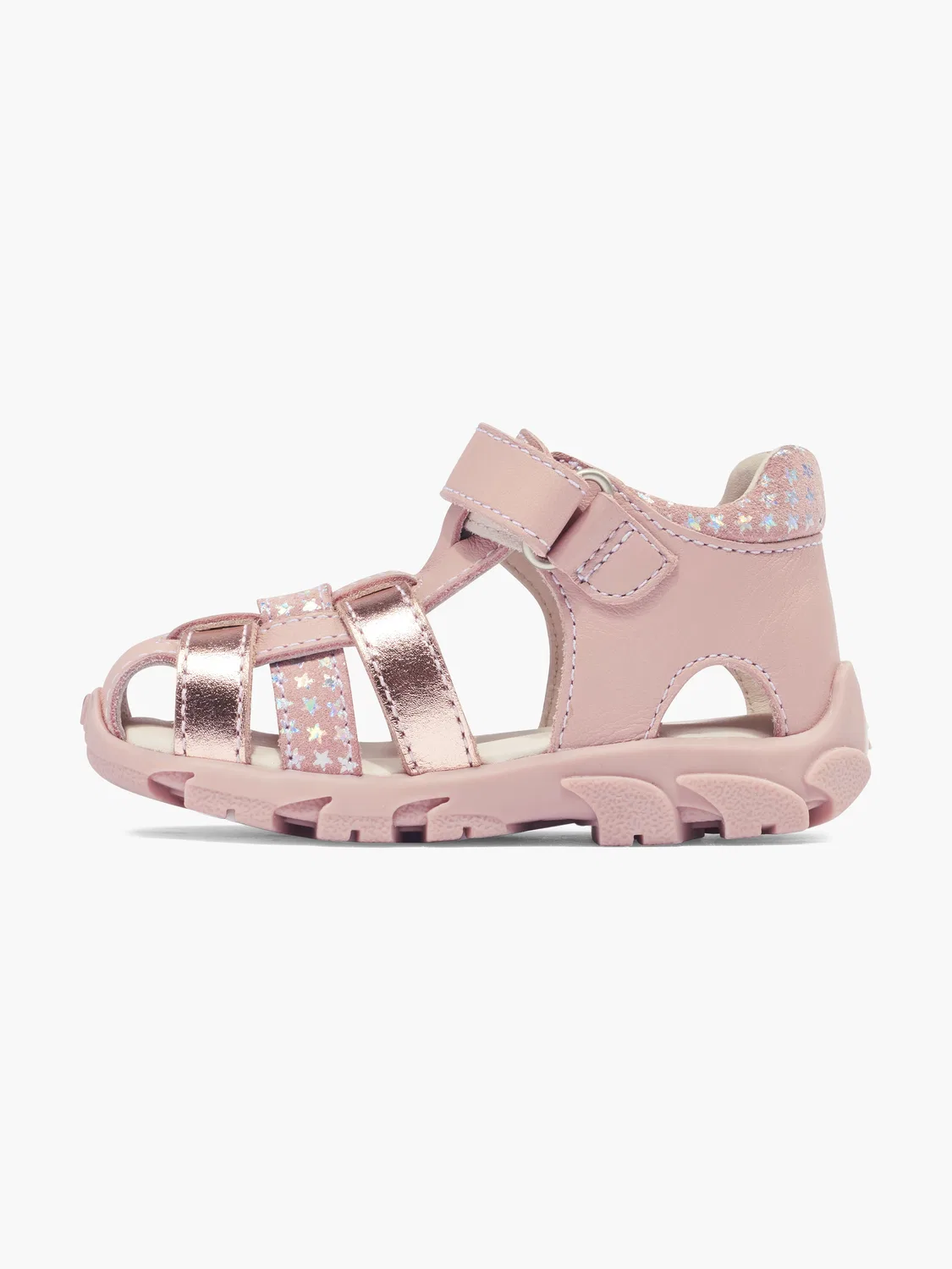 Детские сандалии на липучке Elefanten, цвет Rose Gold — фото 2
