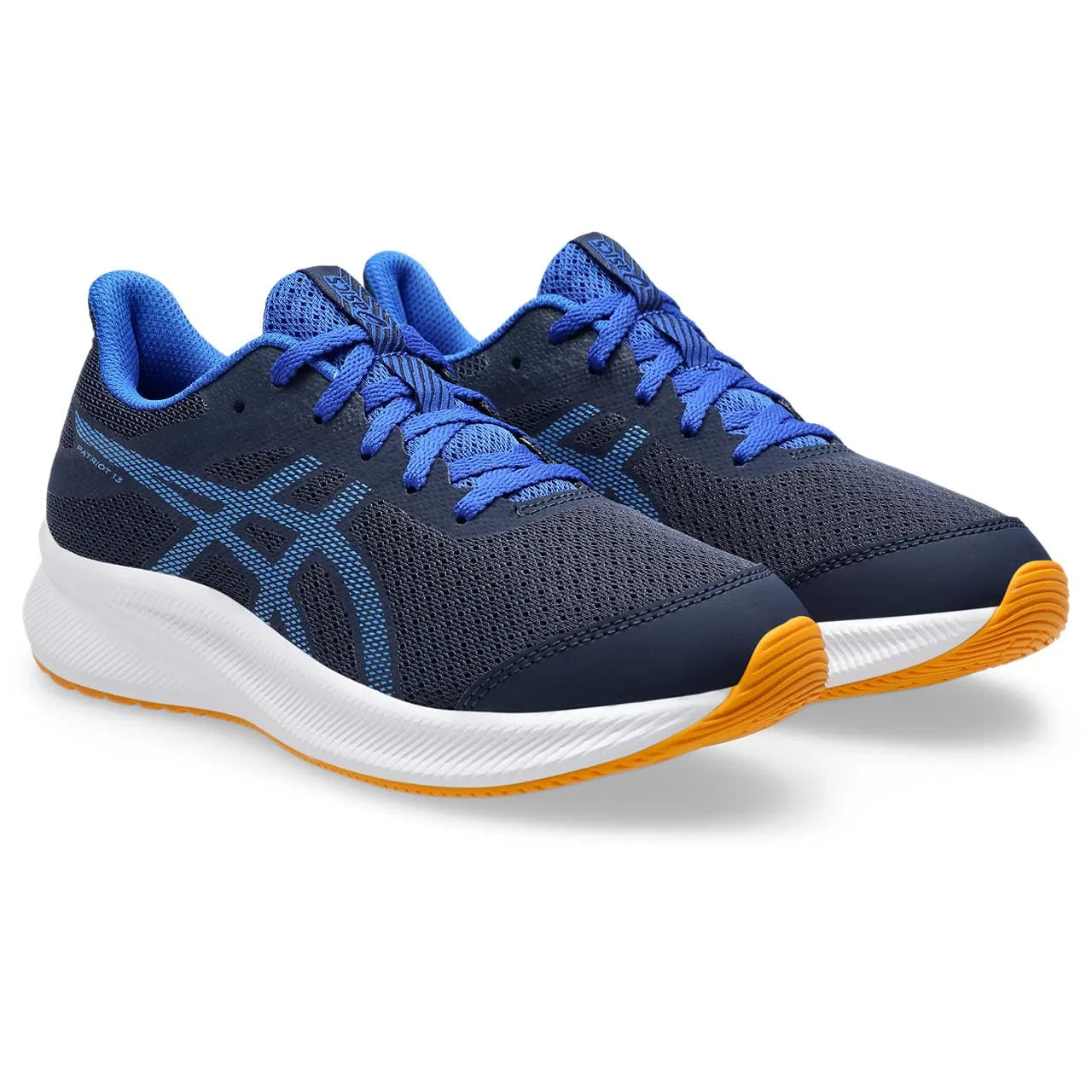 Детские беговые кроссовки для девочек с амортизацией Patriot 13 Gs ASICS, Midnight Blue Coast
