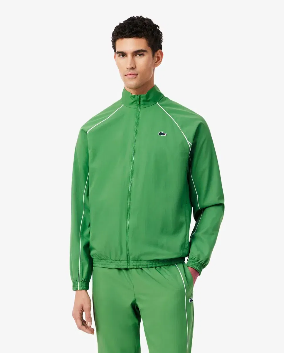 Мужской спортивный комплект из полиэстера с контрастной отделкой Lacoste, Verde — фото 3