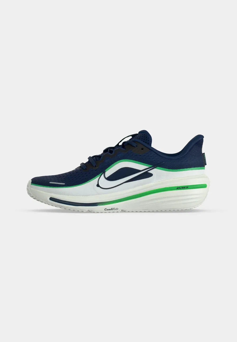 Кроссовки Air Winflo 12 унисекс для бега по улицам Nike Performance, Midnight Navy/Summit White/Green Spark/Midnight Navy — фото 2