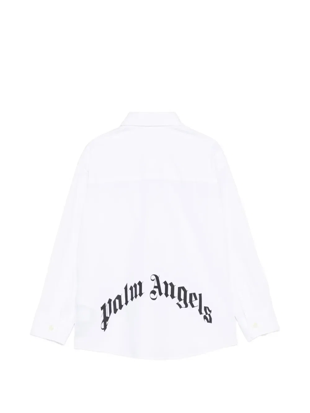 Рубашка с логотипом-нашивкой Palm Angels Kids, бежевый — фото 2