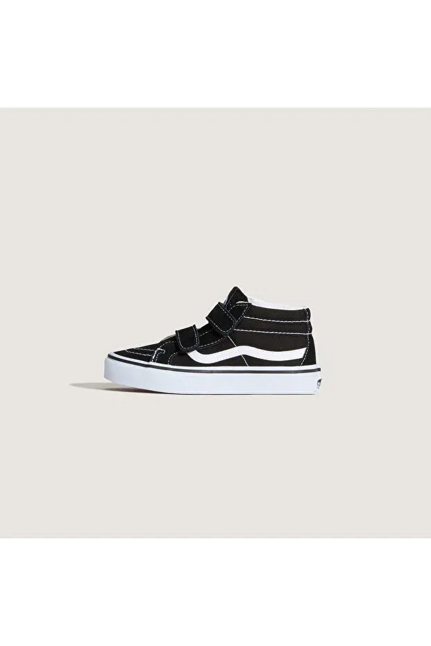 Детские кроссовки для девочек на липучке Sk-8 Mid Reissue Vans, Черный — фото 4