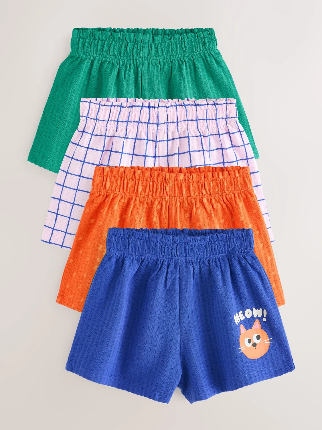 Шорты 4шт, с принтом, Blue/Green Shorts 4 Pack Next, синий/зеленый
