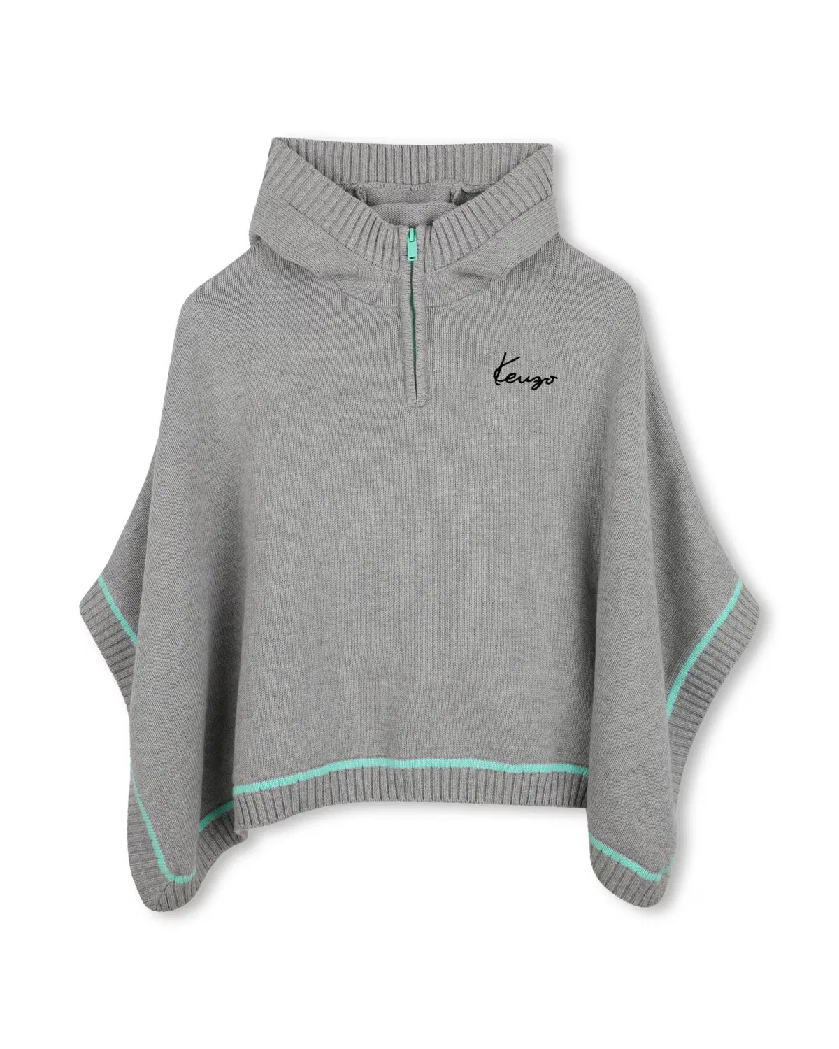 Детское пальто для девочек хлопковое Kenzo Kids, Gris Claro