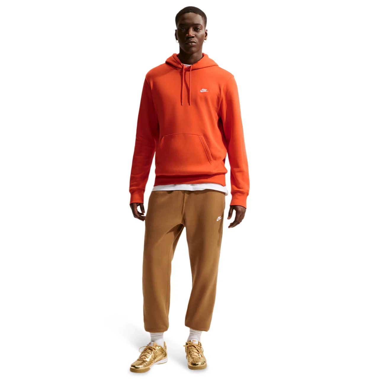 Мужские брюки Club Joggers Nike, цвет Ale Brown/White/Ale Brown — фото 3