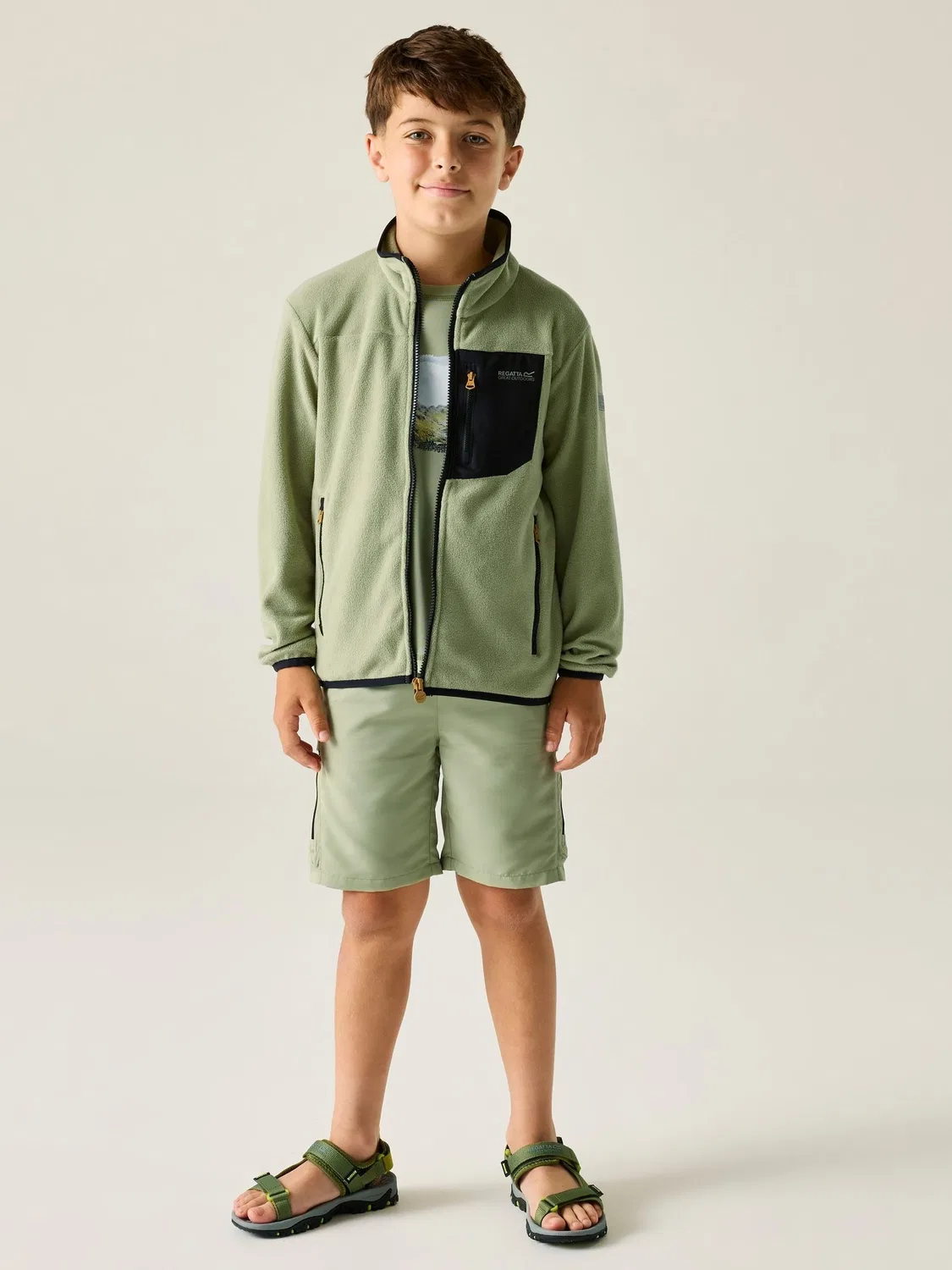 Флисовая куртка Junior Frankie Regatta, зеленый — фото 3