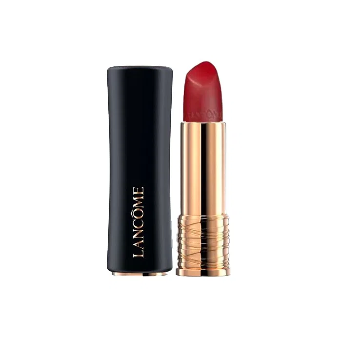 Женская помада матовая Velvet Matte, модель Jingchun Small Round Pendant Black Tube, LANCOME, #505 Apple Red