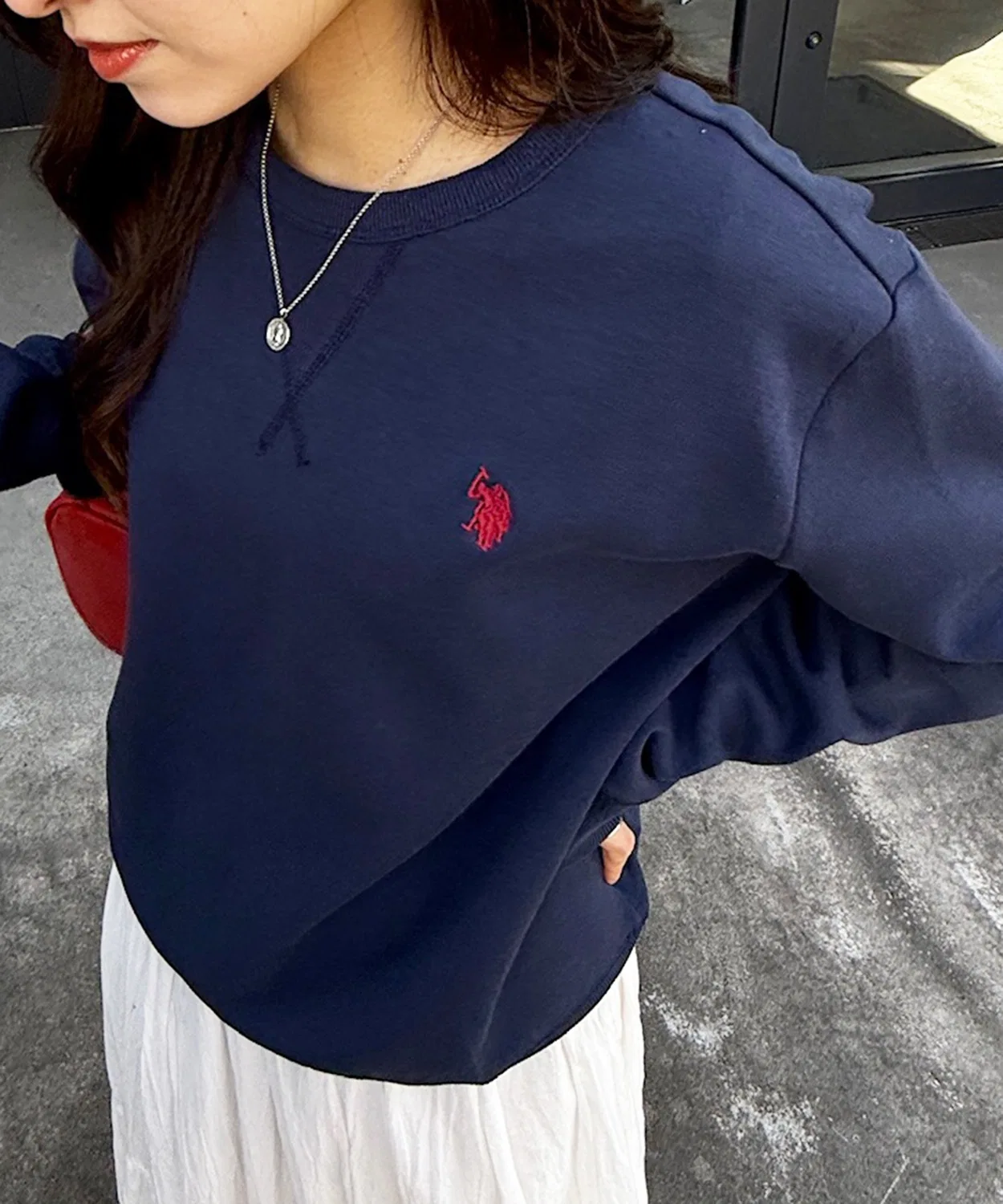 Мужской свитшот с длинным рукавом с вышивкой логотипа U.S. POLO ASSN., Grey — фото 3