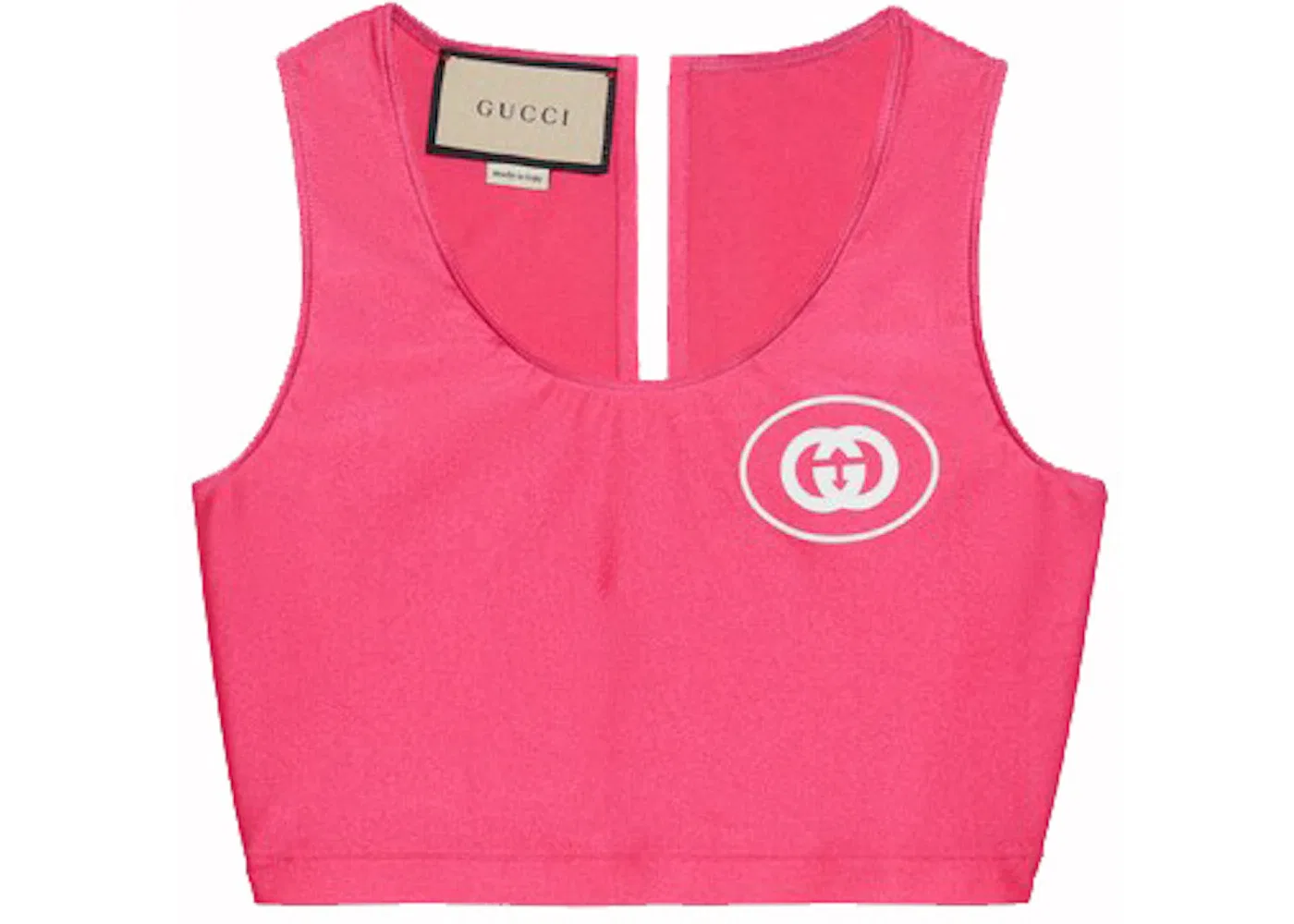 Женский топ-кроп с принтом Interlocking G Gucci, Pink