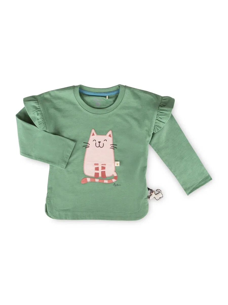 Футболка SIGIKID 'Langarmshirt' зеленого цвета